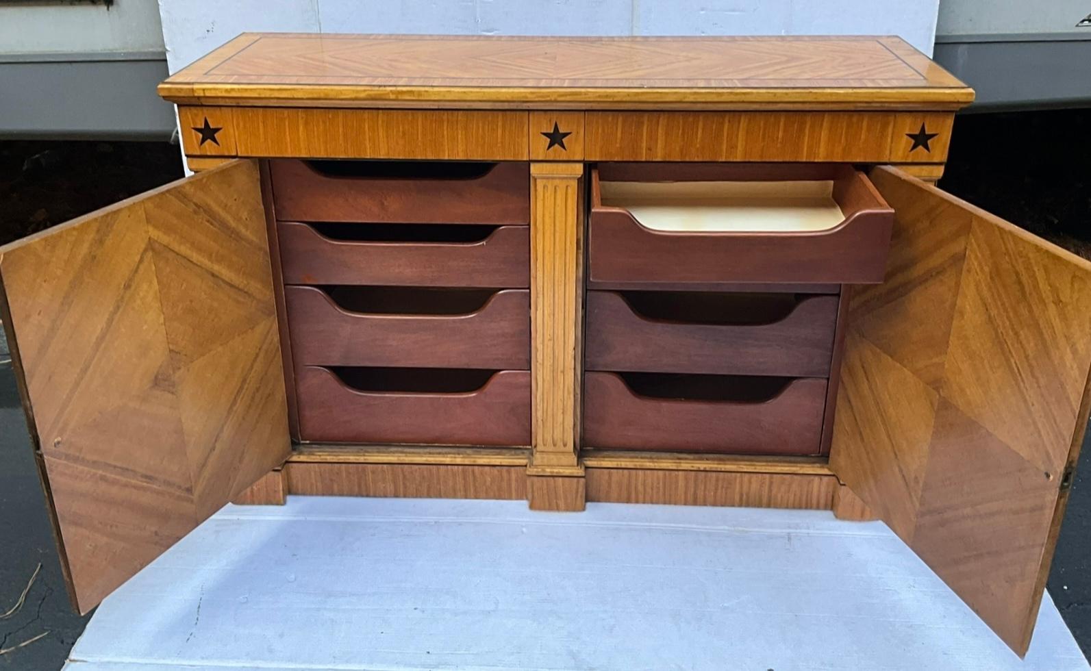 Mid-Century Biedermeier Style Satinwood & Ebony Cabinet / Credenza / Sideboard 2