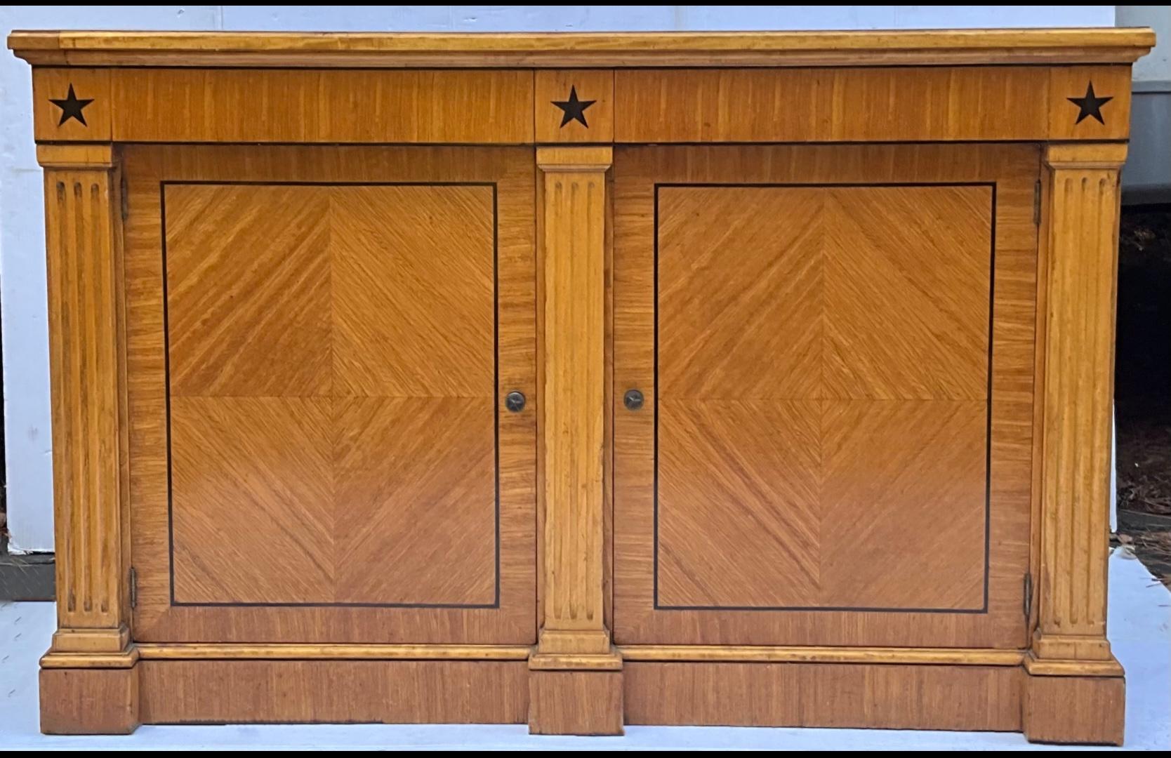 Mid-Century Biedermeier Style Satinwood & Ebony Cabinet / Credenza / Sideboard 4