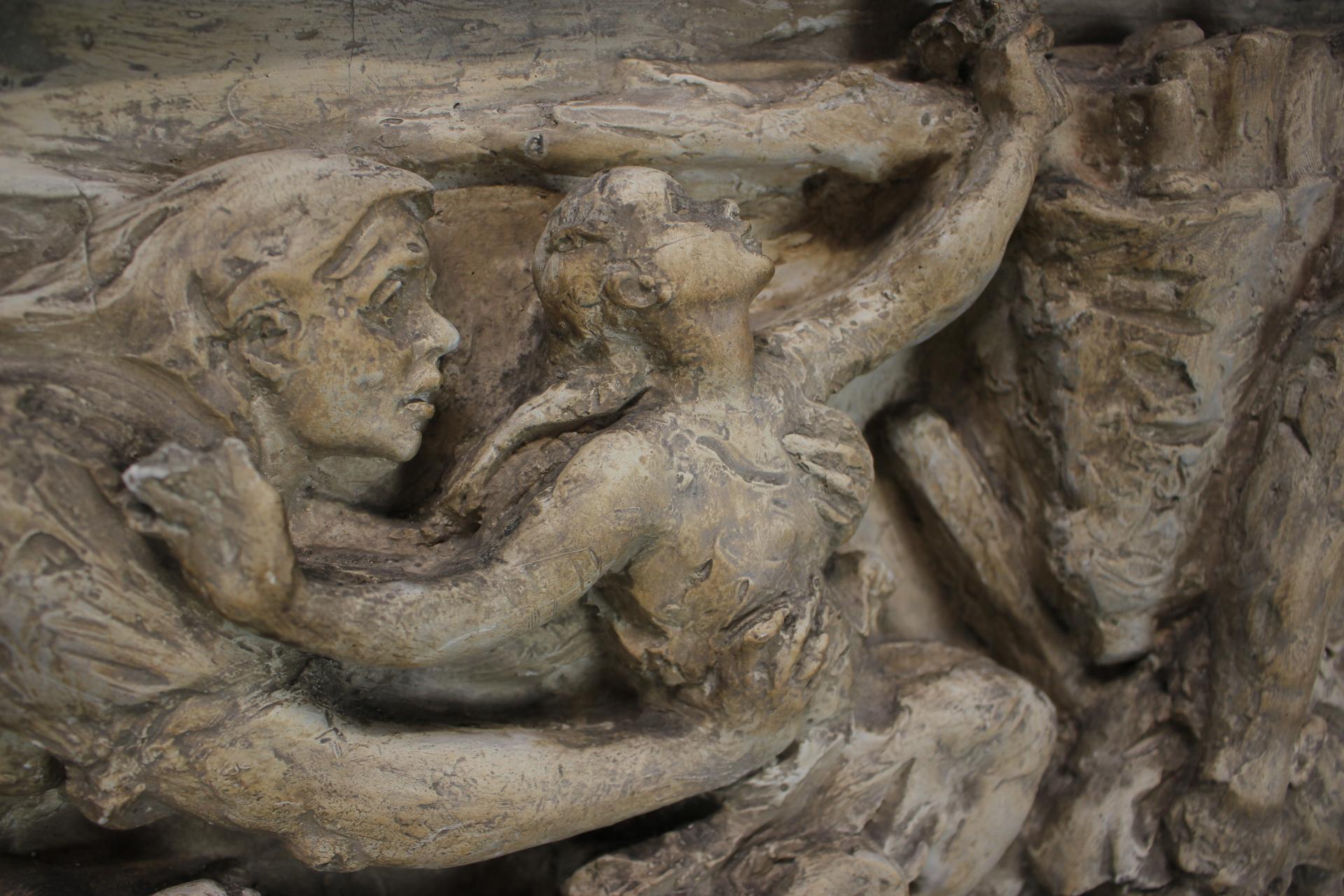Plaster Mid-Century Big 3D Picture by F.F. Novák, 1941, Czechoslovakia For Sale