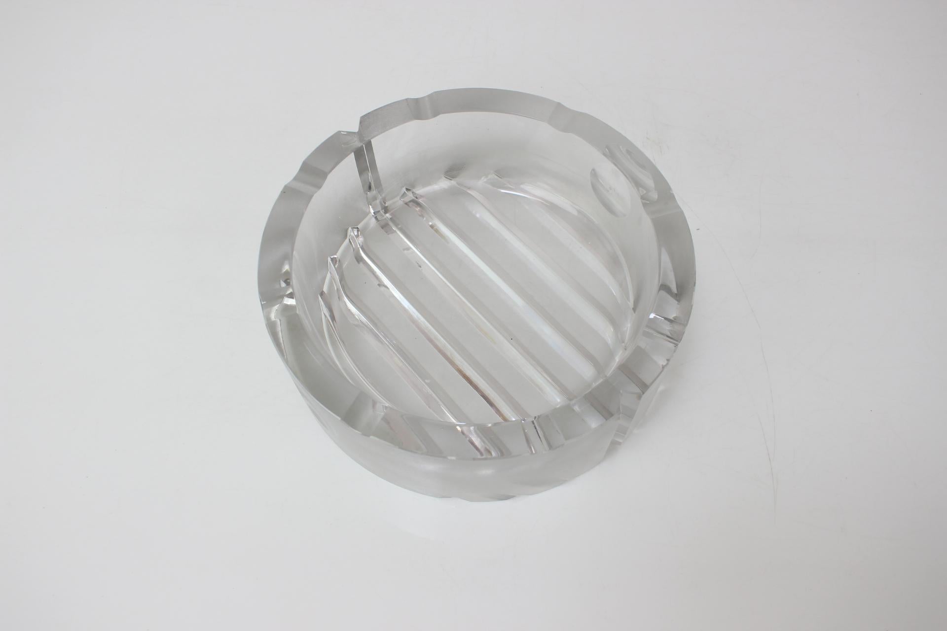 Mid-Century Modern Mid-Century Big Ashtray by Bohemia Glass, 1970's For Sale