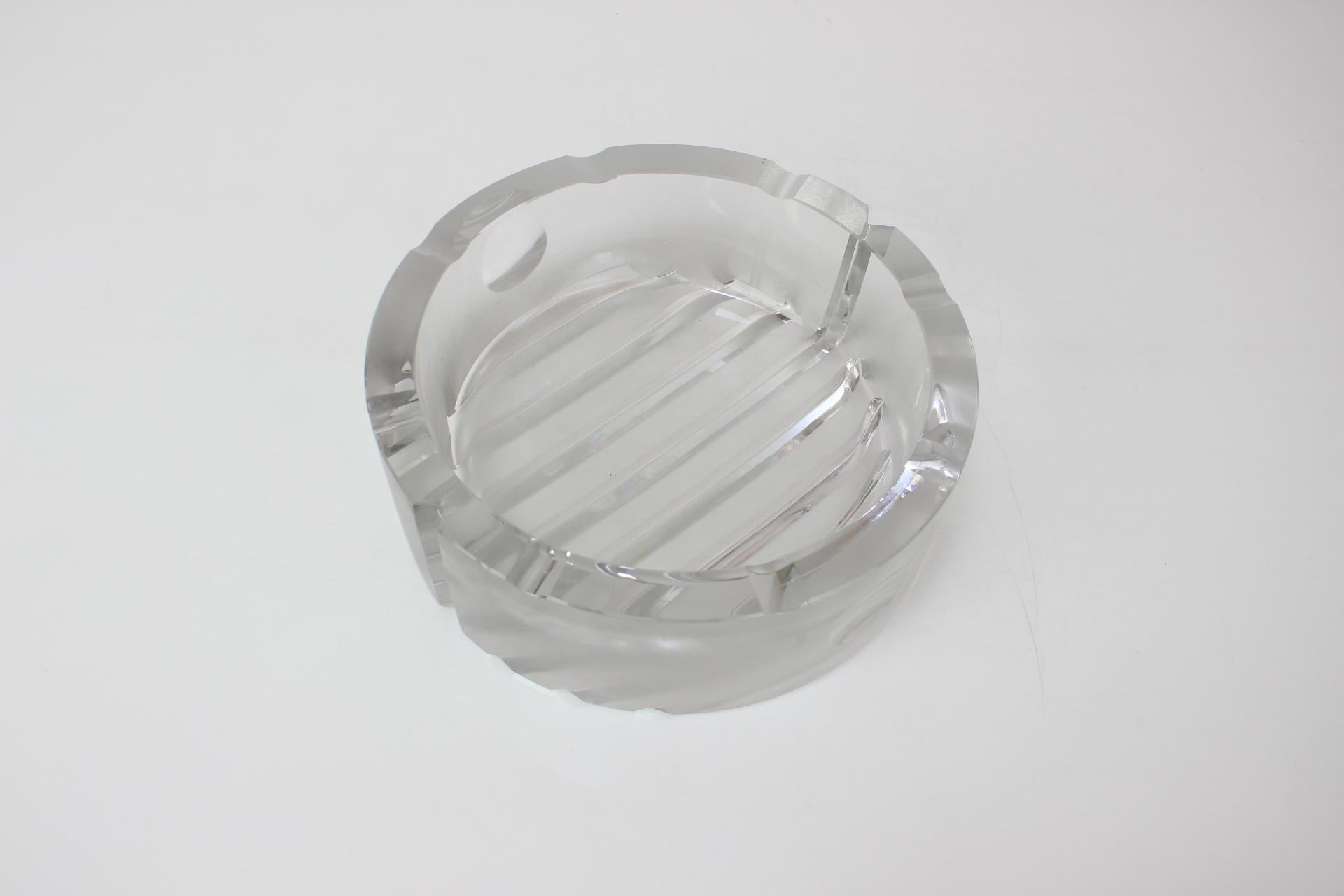 Czech Mid-Century Big Ashtray by Bohemia Glass, 1970's For Sale