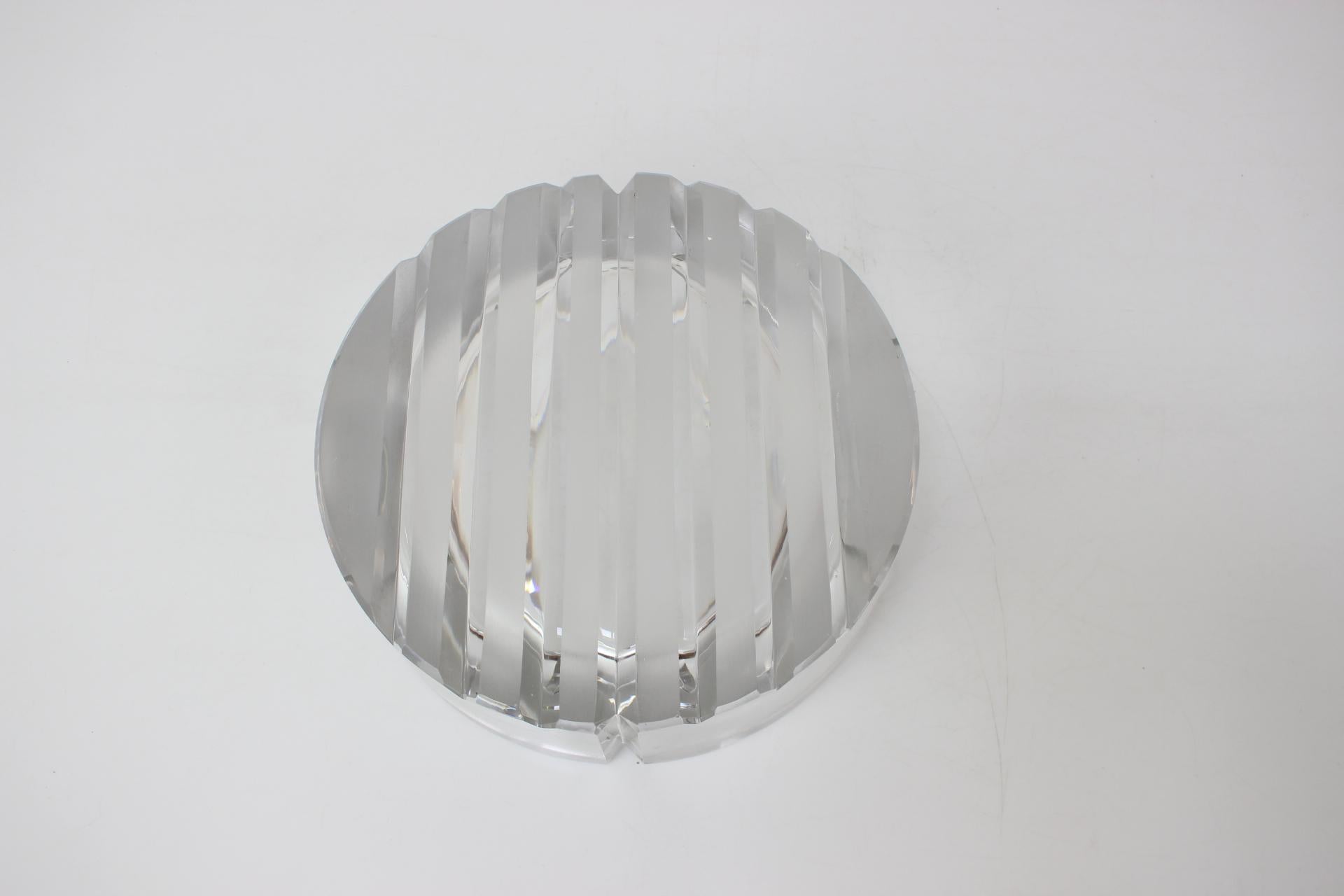 Late 20th Century Mid-Century Big Ashtray by Bohemia Glass, 1970's For Sale