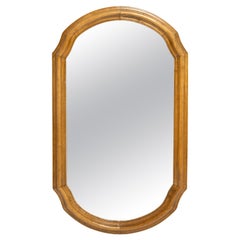 Gran Espejo Decorativo de Madera de Mediano Siglo, Italia, años 60