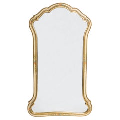 Miroir Decorative Mid Century Big Wood Original Glass Patina, Italie, années 1960