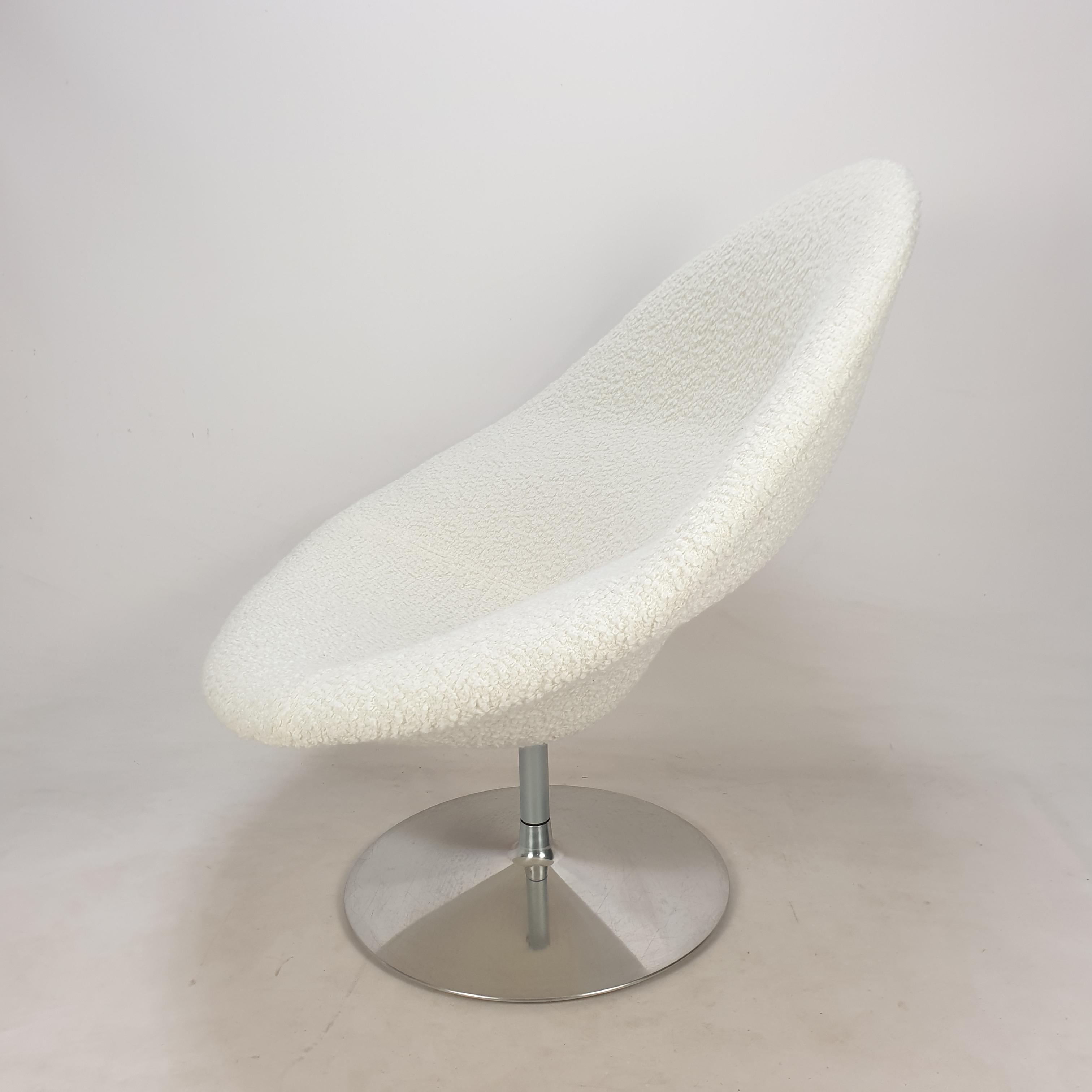 Woven Mid Century Big Globe Armchair with Ottoman by Pierre Paulin for Artifort, 1980s For Sale