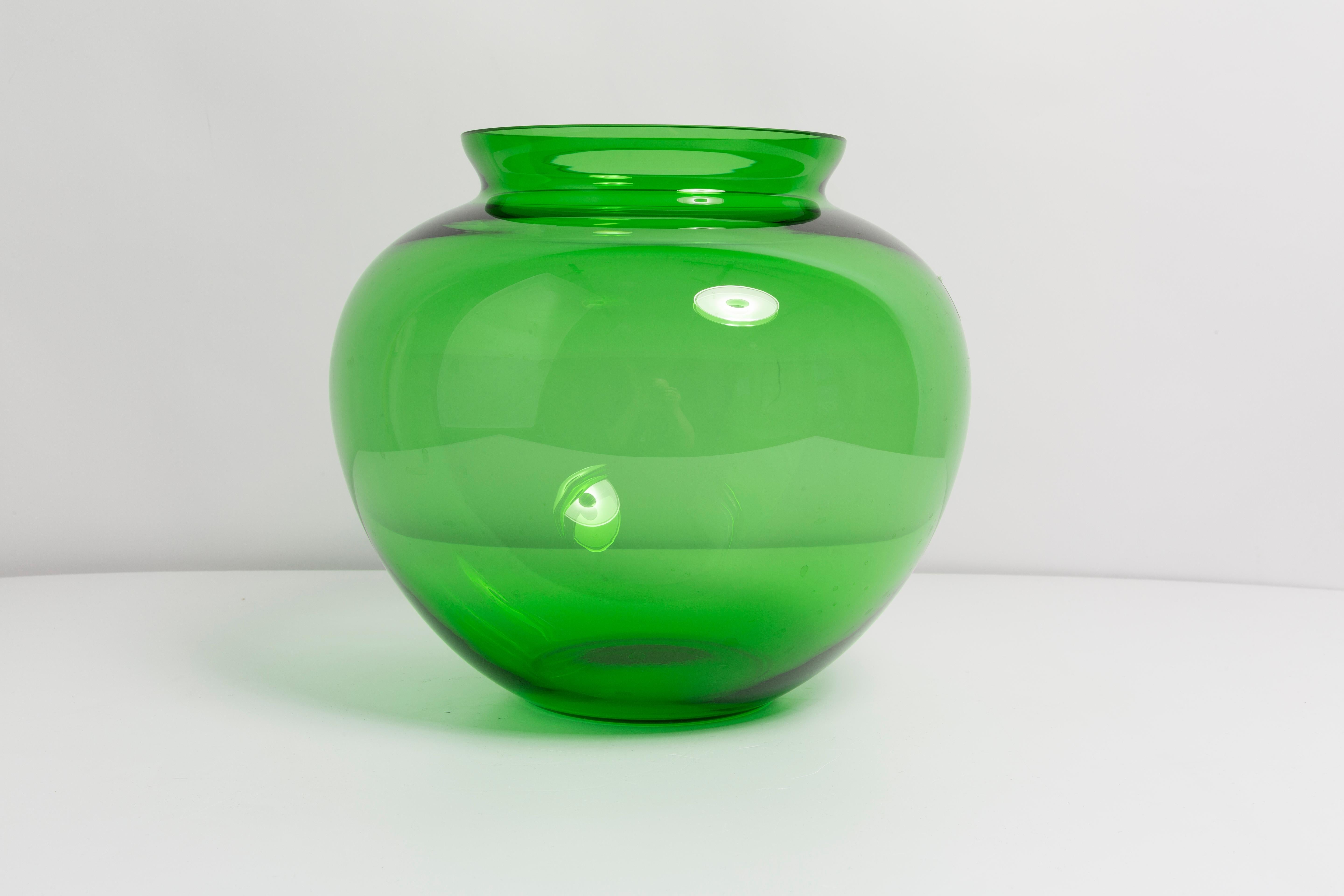 Mid Century Big Green Vase, Italy, 1960s In Excellent Condition In 05-080 Hornowek, PL
