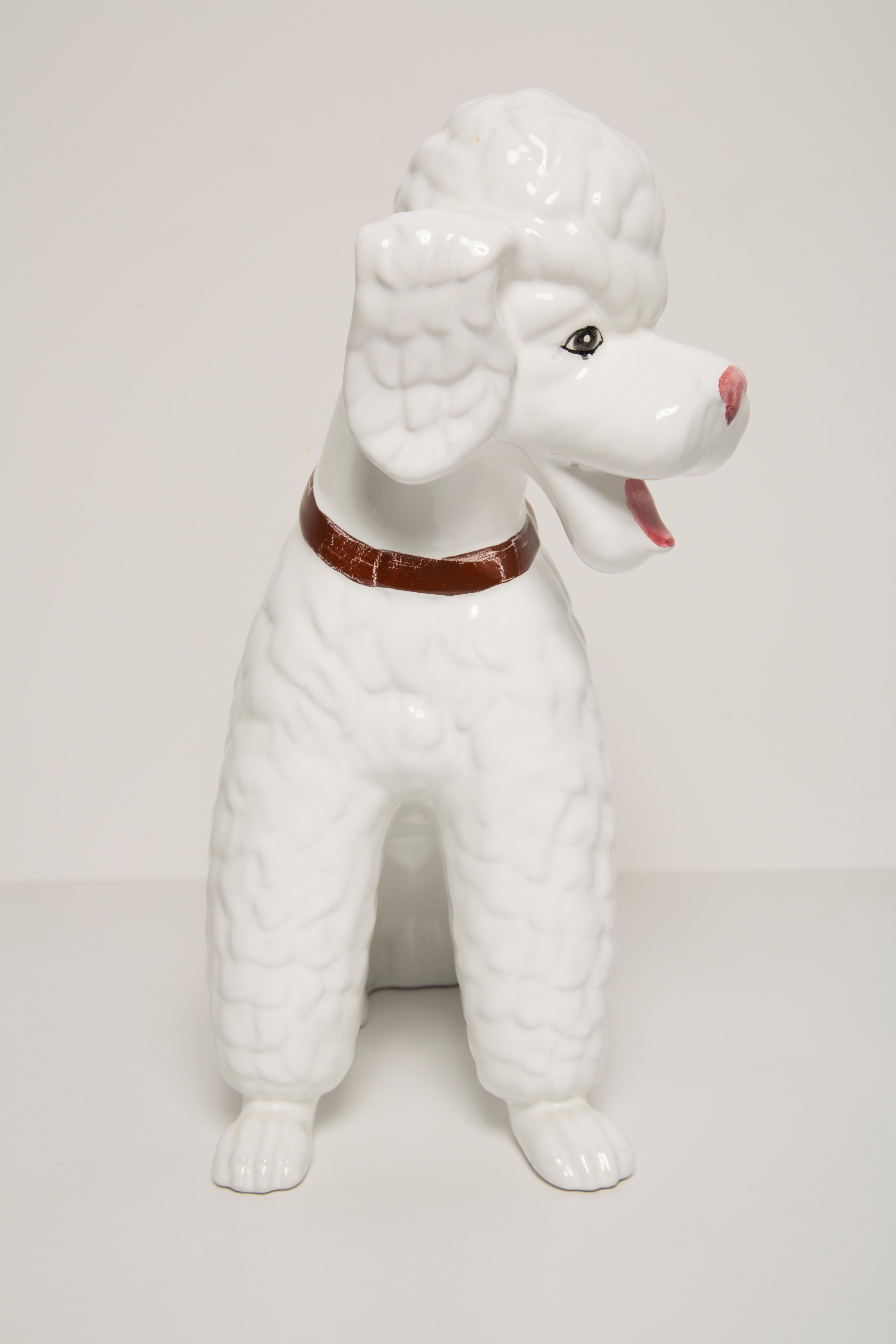 Escultura de perro caniche blanco Big King de mediados de siglo, Italia, años 60 en venta 4