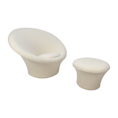 Poltrona a fungo "grande" e pouf di Pierre Paulin per Artifort, 1960