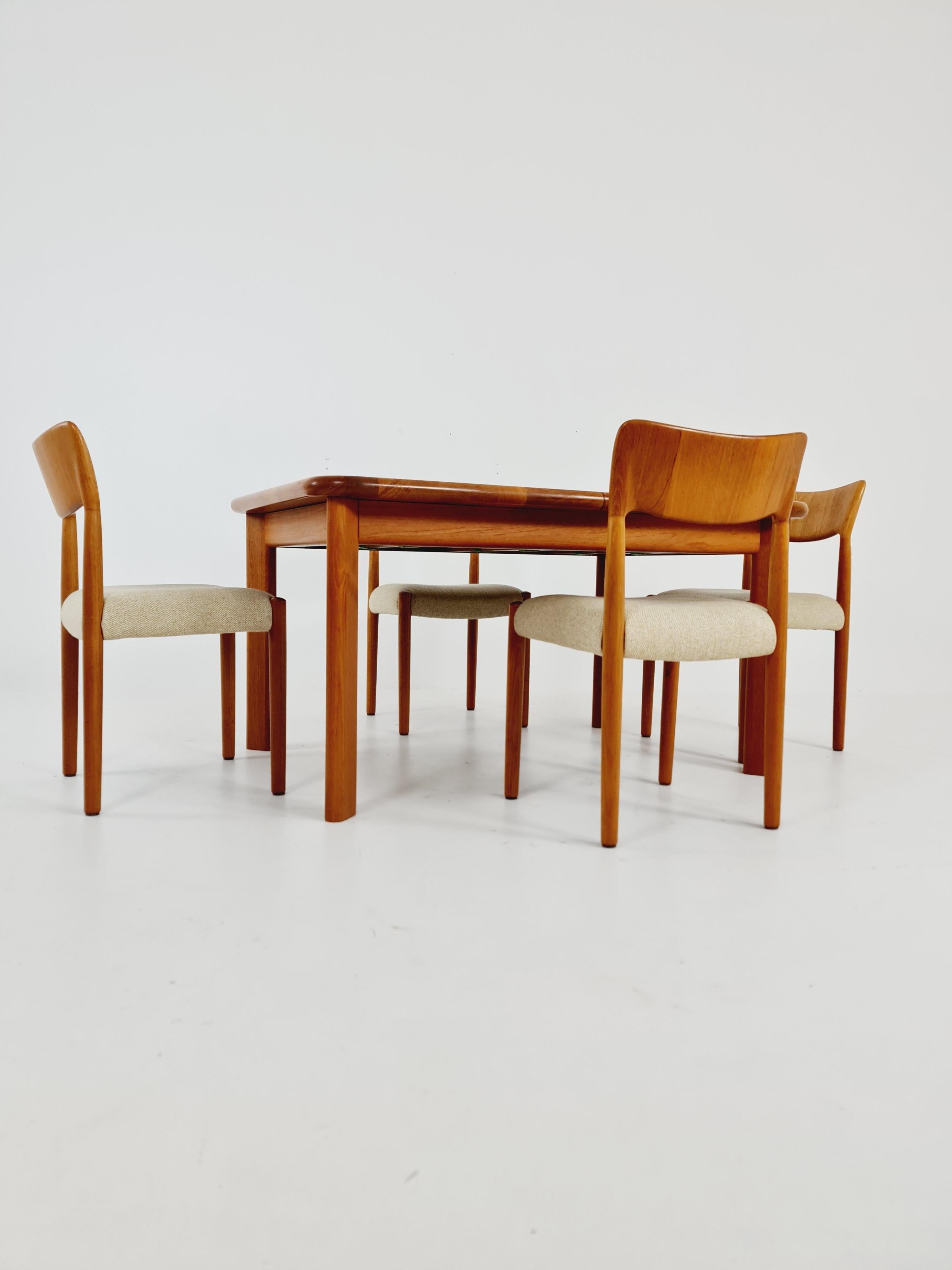 Mid-Century Modern MId Century Big solid teak Dining Table By  Glostrup, 1960s For Sale