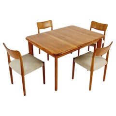 Vintage MId Century Big solid teak Dining Table By  Glostrup, 1960s