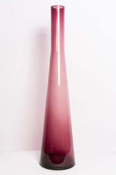 Mid Century Big Vintage Purple Ombre Vase, Italy, 1960s