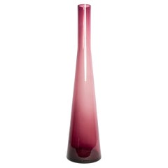Mid Century Big Vintage Purple Ombre Vase, Italy, 1960s