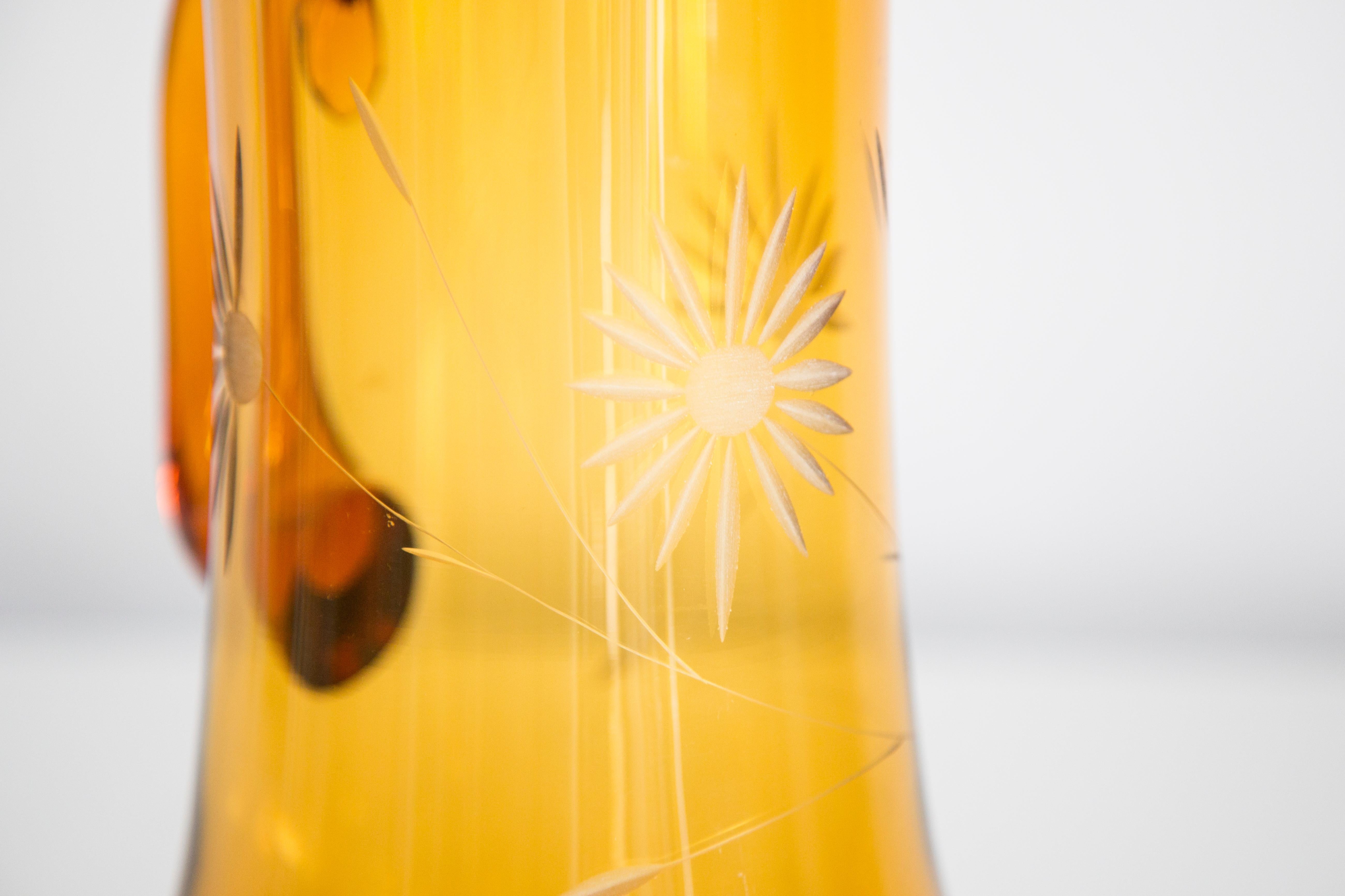 Mid Century Big Yellow Pot, Glass, Europe, 1960s For Sale 4