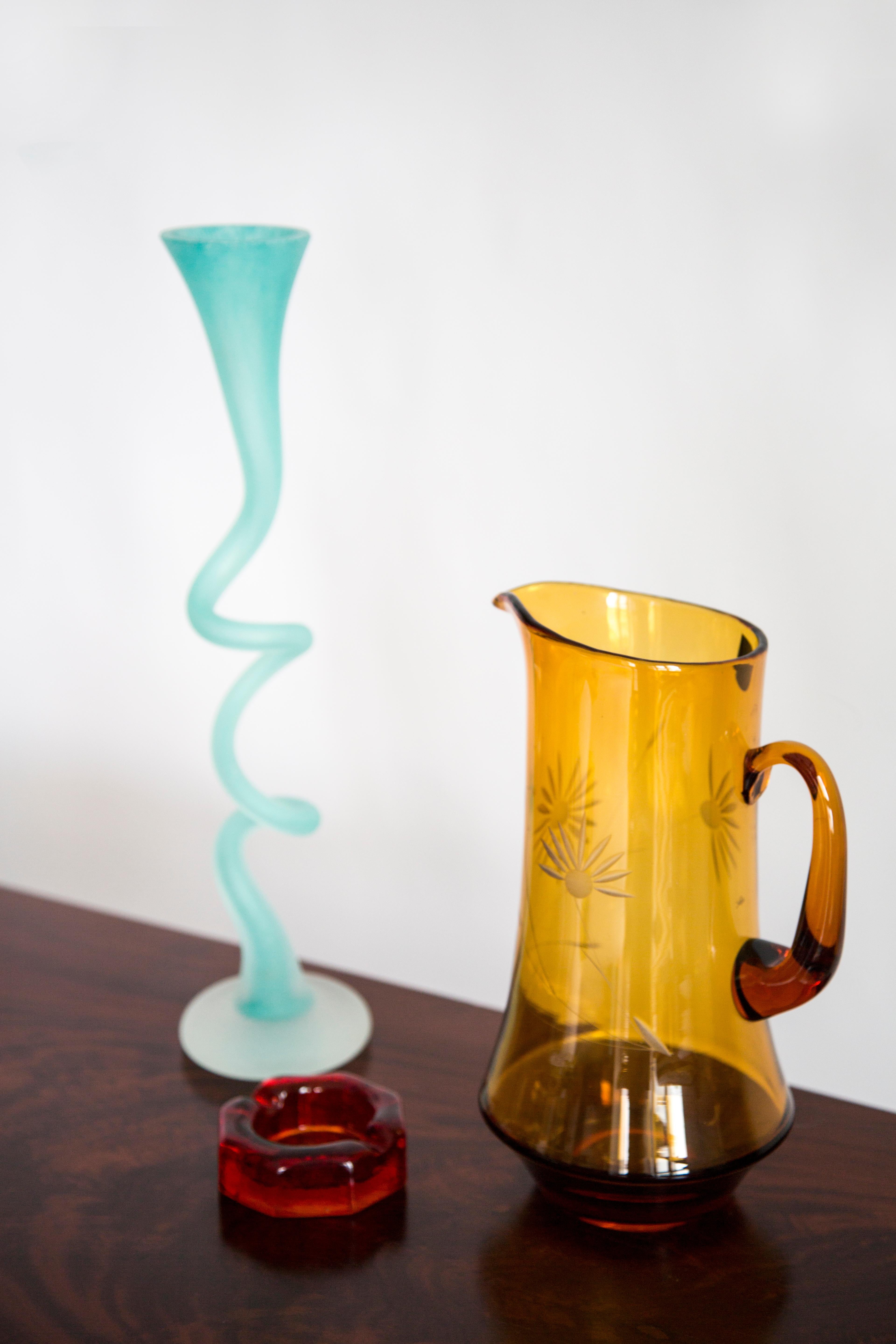 Hand-Crafted Mid Century Big Yellow Pot, Glass, Europe, 1960s For Sale