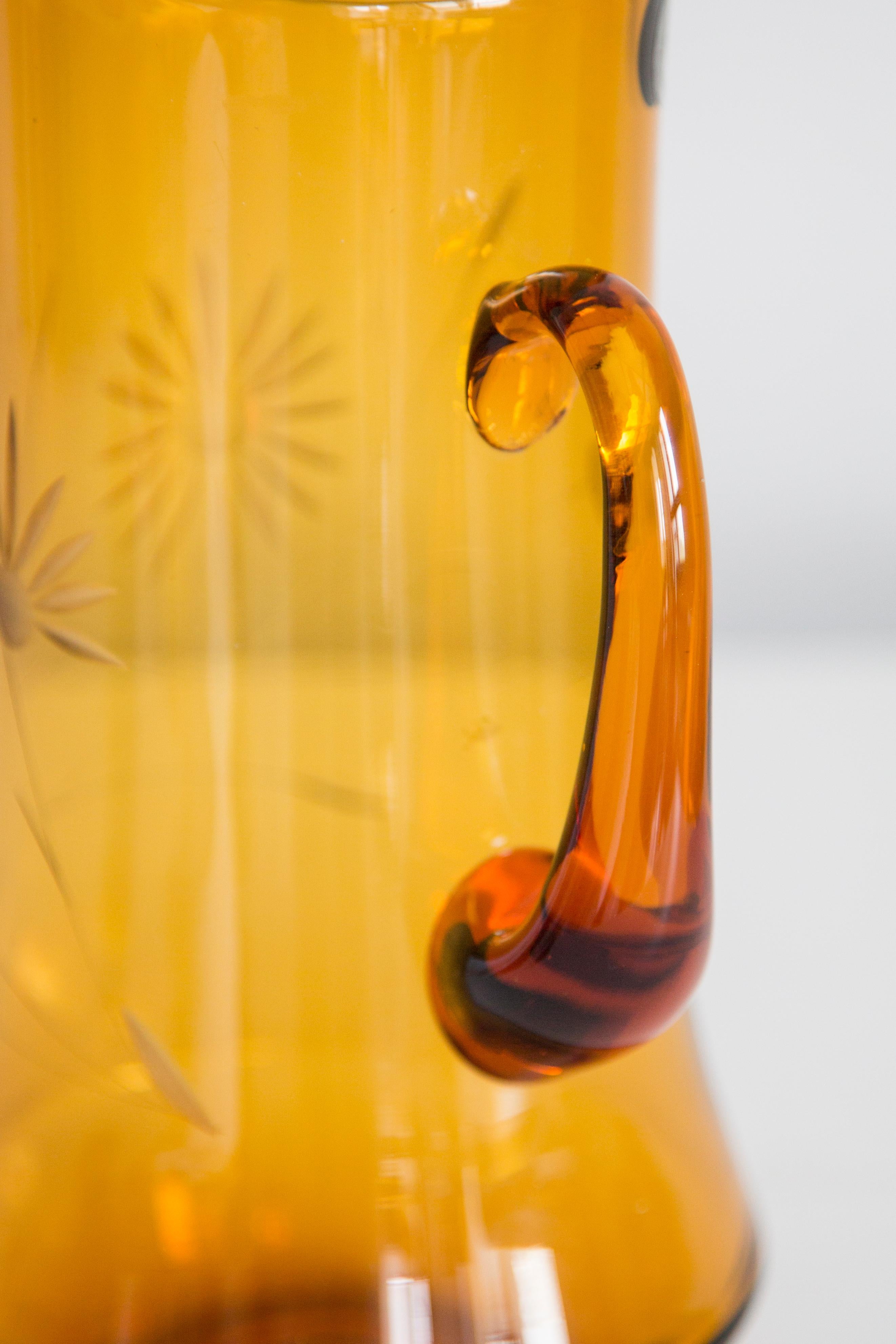 Mid Century Big Yellow Pot, Glass, Europe, 1960s For Sale 2