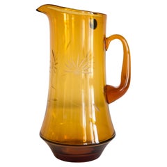 Mid Century Big Yellow Pot, Glass, Europe, 1960s