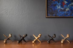 Mid Century Bill Curry Design Line Jacks Bookends