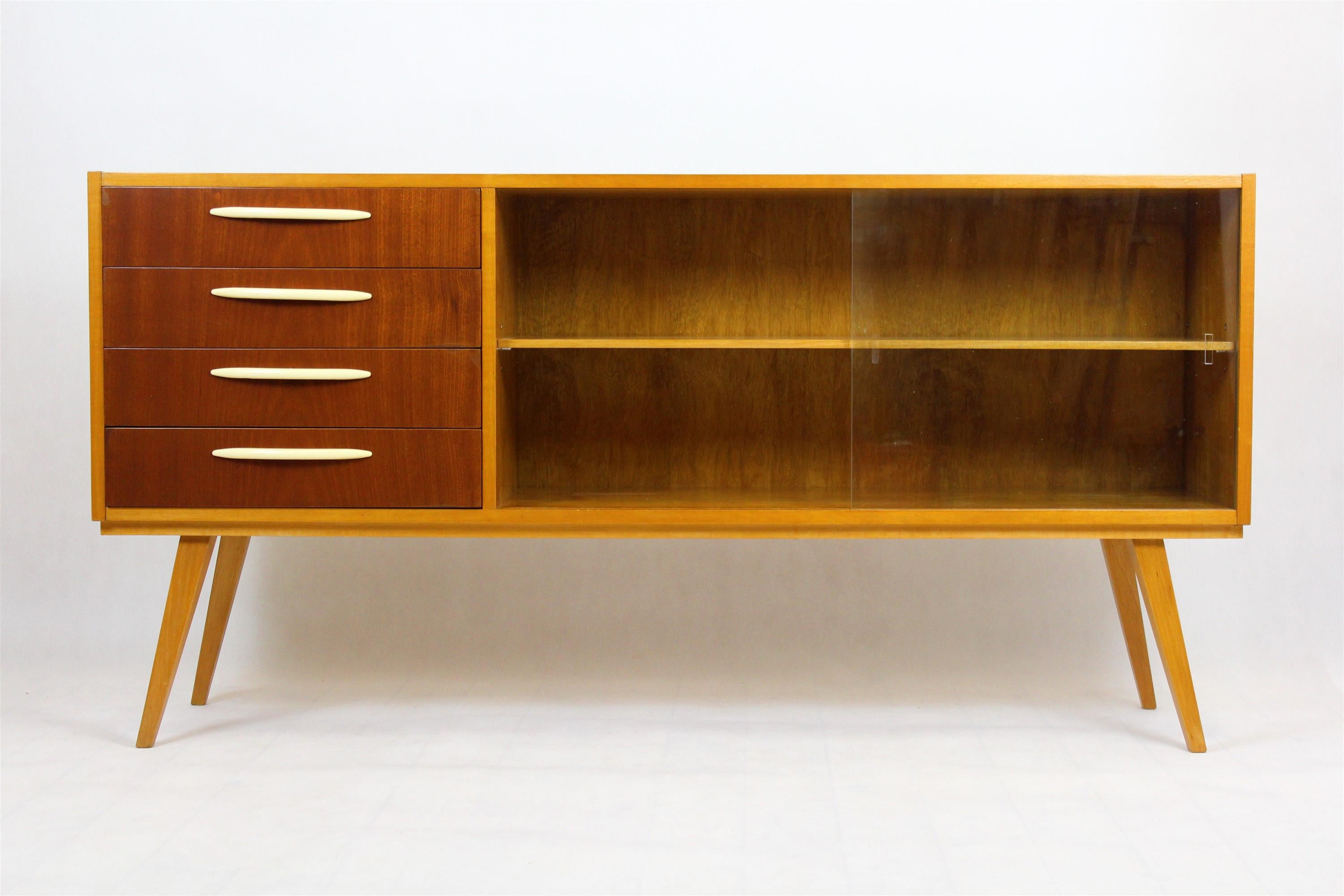 Mid-Century Modern Mid-Century Birch and Mahogany Sideboard, 1960s For Sale