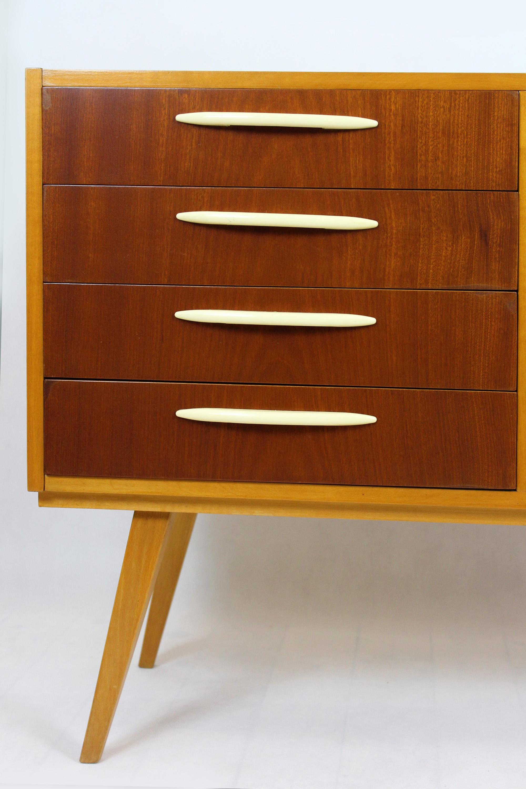 Mid-20th Century Mid-Century Birch and Mahogany Sideboard, 1960s For Sale