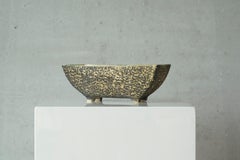 Mid Century Birch Bark Studio Pottery Planter 1950s