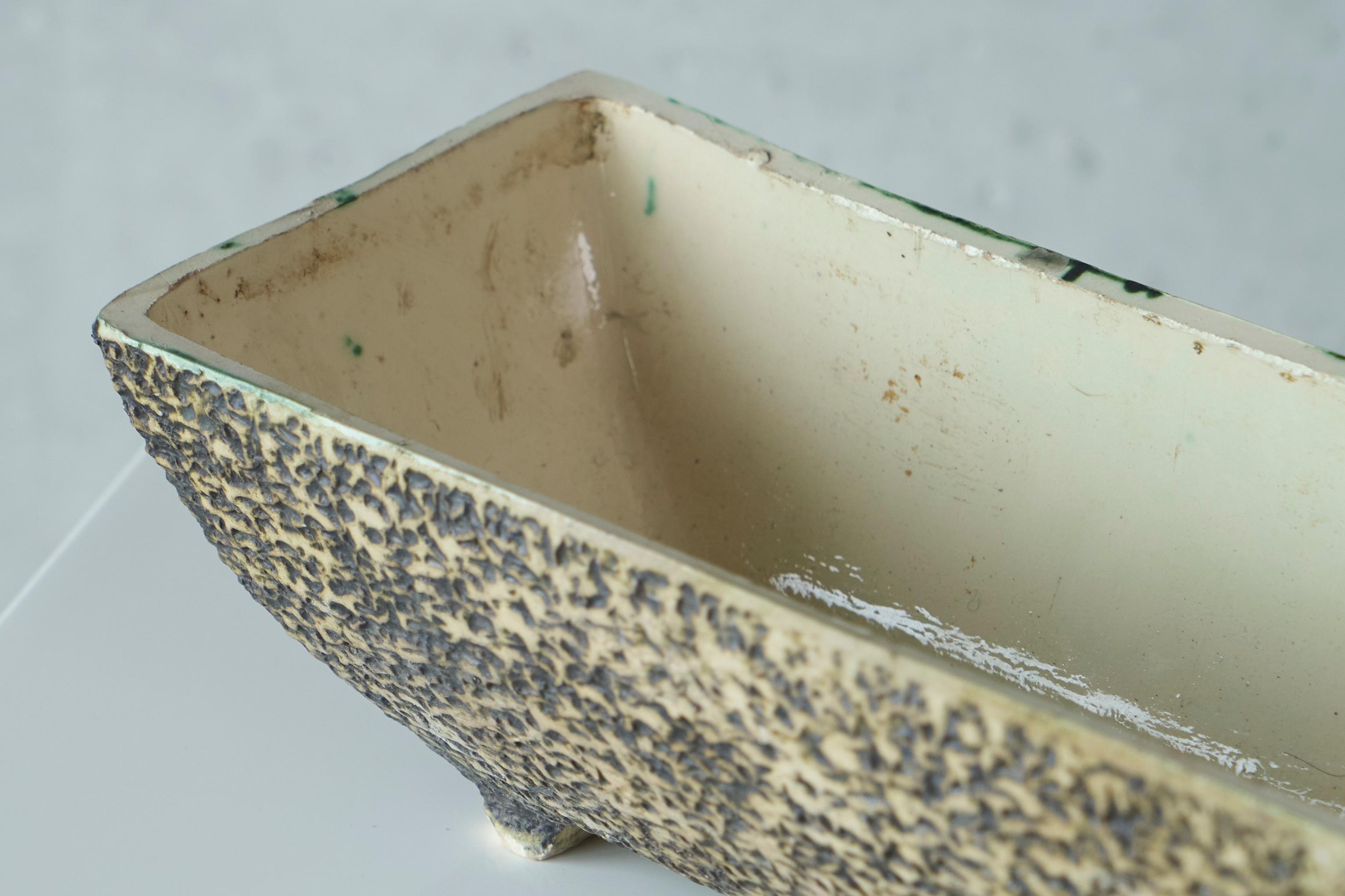 Mid Century Birch Bark Studio Pottery Planter 1950s (Handgefertigt) im Angebot