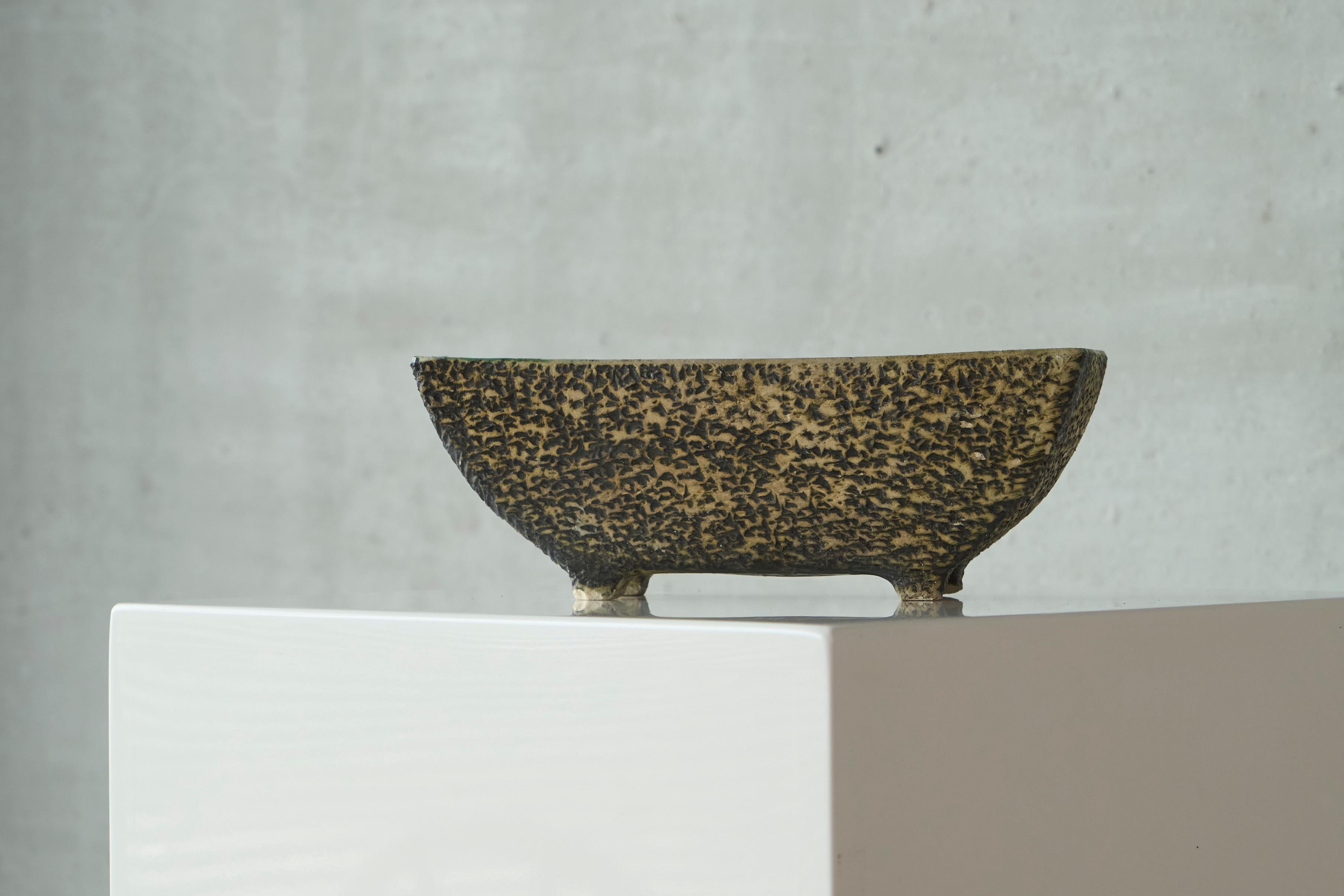 Mid Century Birch Bark Studio Pottery Planter 1950s im Zustand „Gut“ im Angebot in Meer, VAN