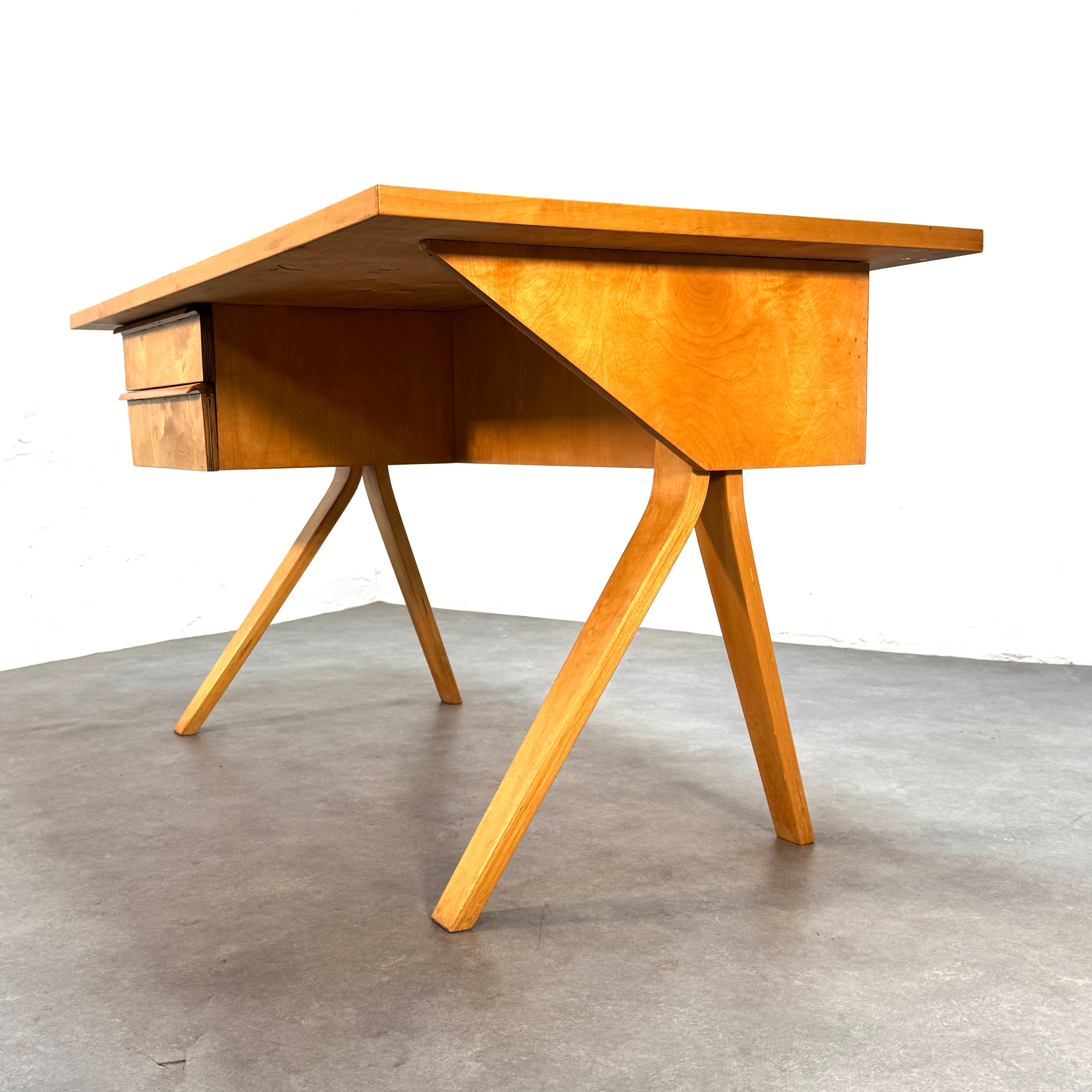 European Mid-century birch desk by Cees Braakman for UMS Pastoe For Sale