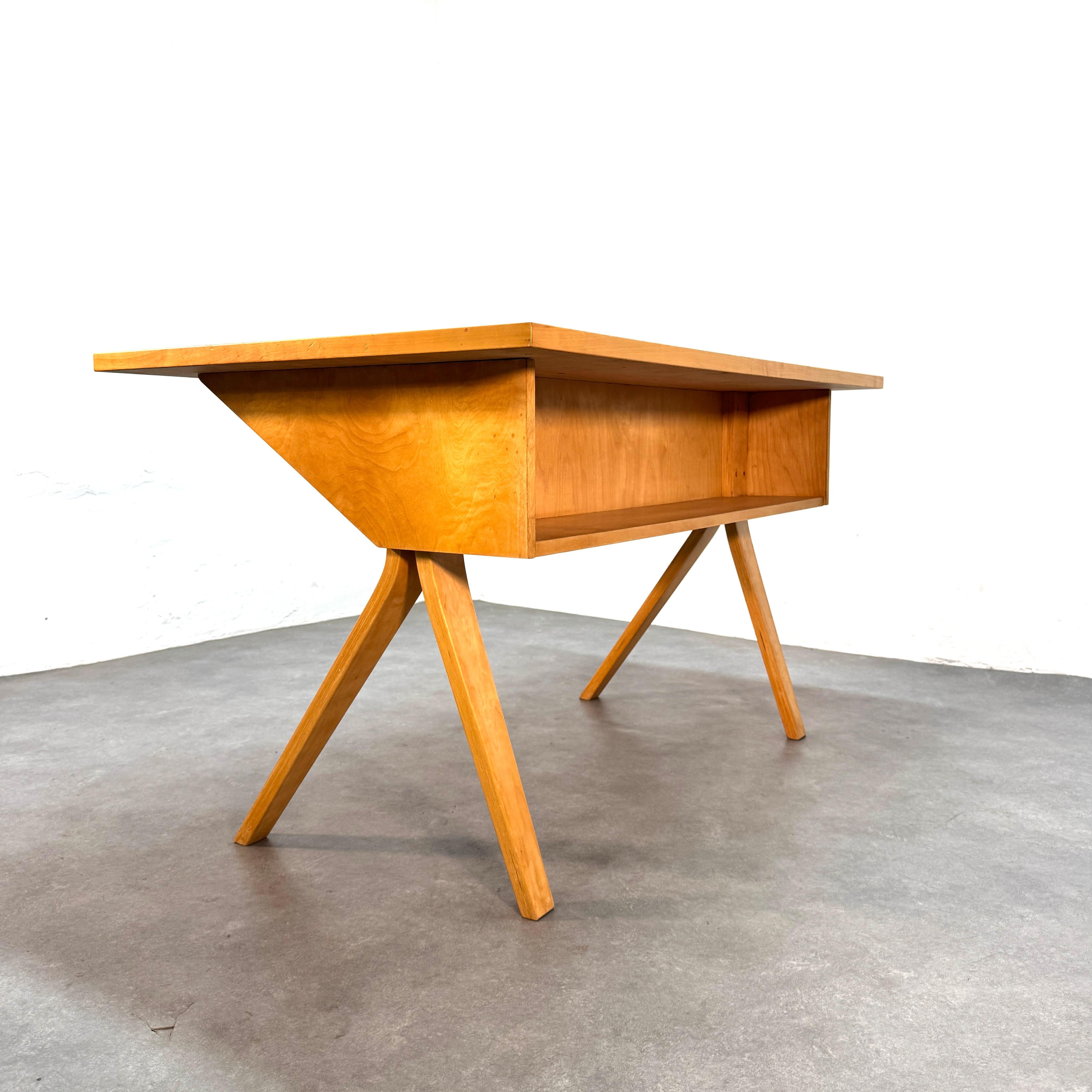 Mid-20th Century Mid-century birch desk by Cees Braakman for UMS Pastoe For Sale
