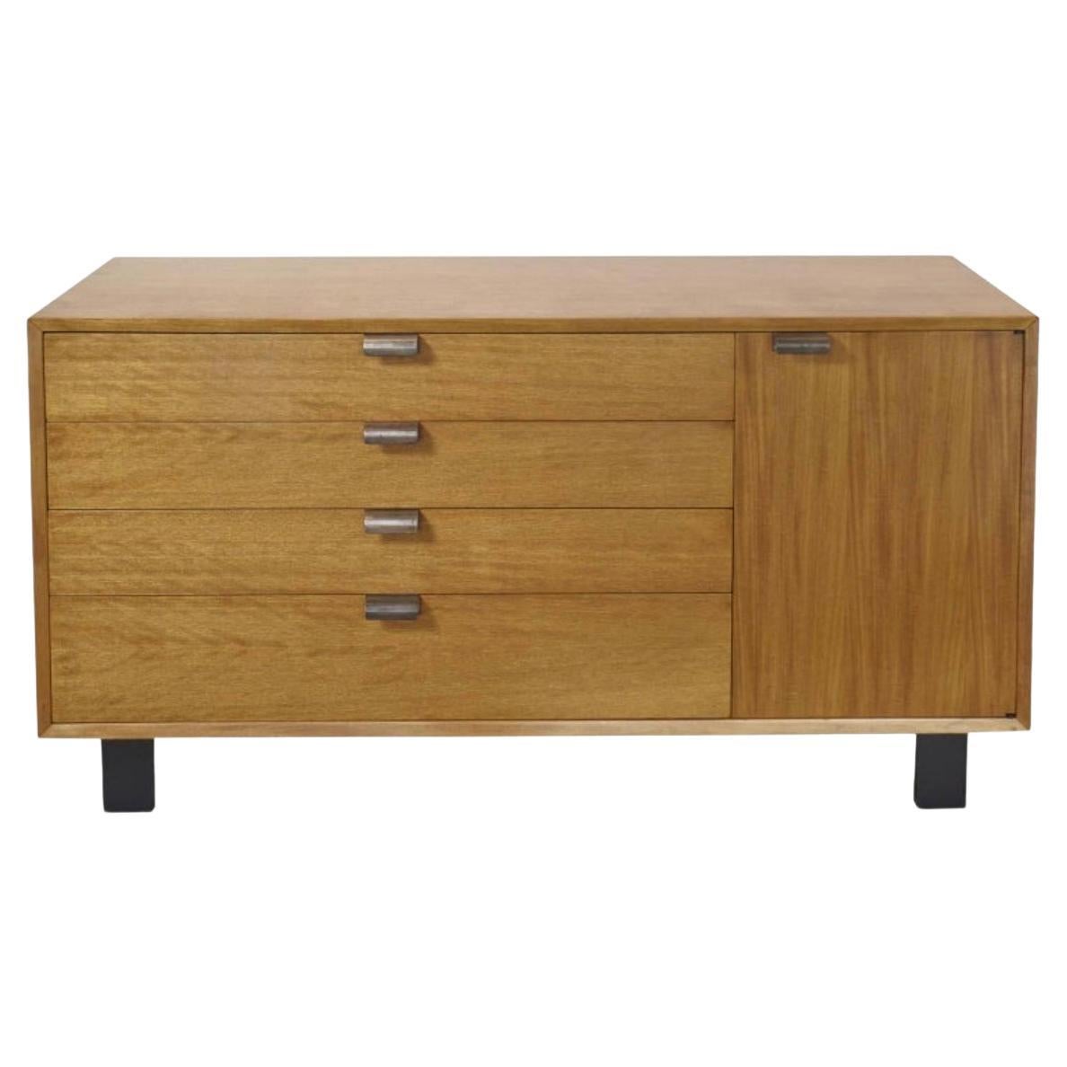 Credenza con cassettiera in betulla del metà secolo di George Nelson Herman Miller
