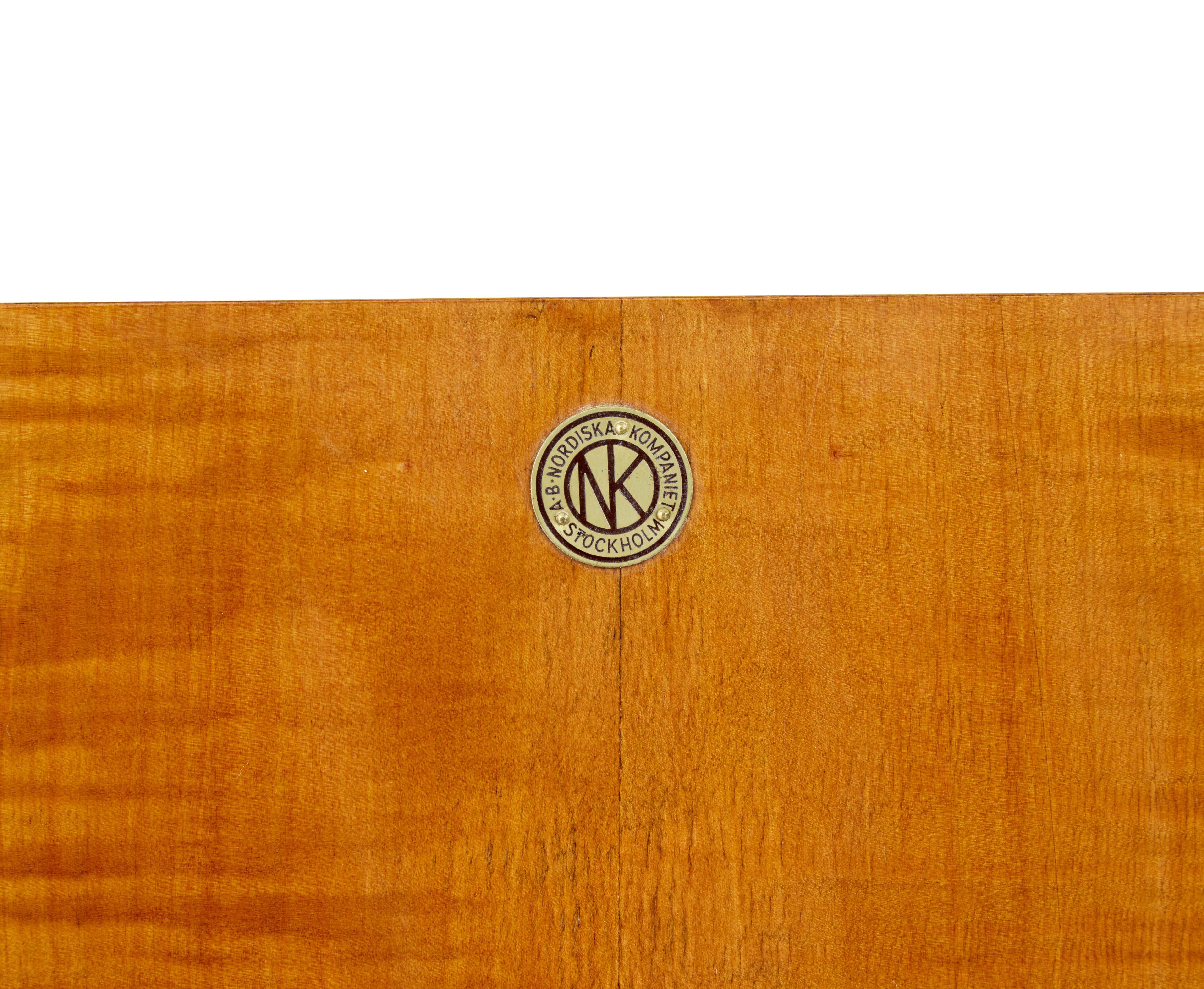Armoire en bouleau du milieu du siècle dernier d'Oscar Nilsson Nordiska Kompaniet en vente 4