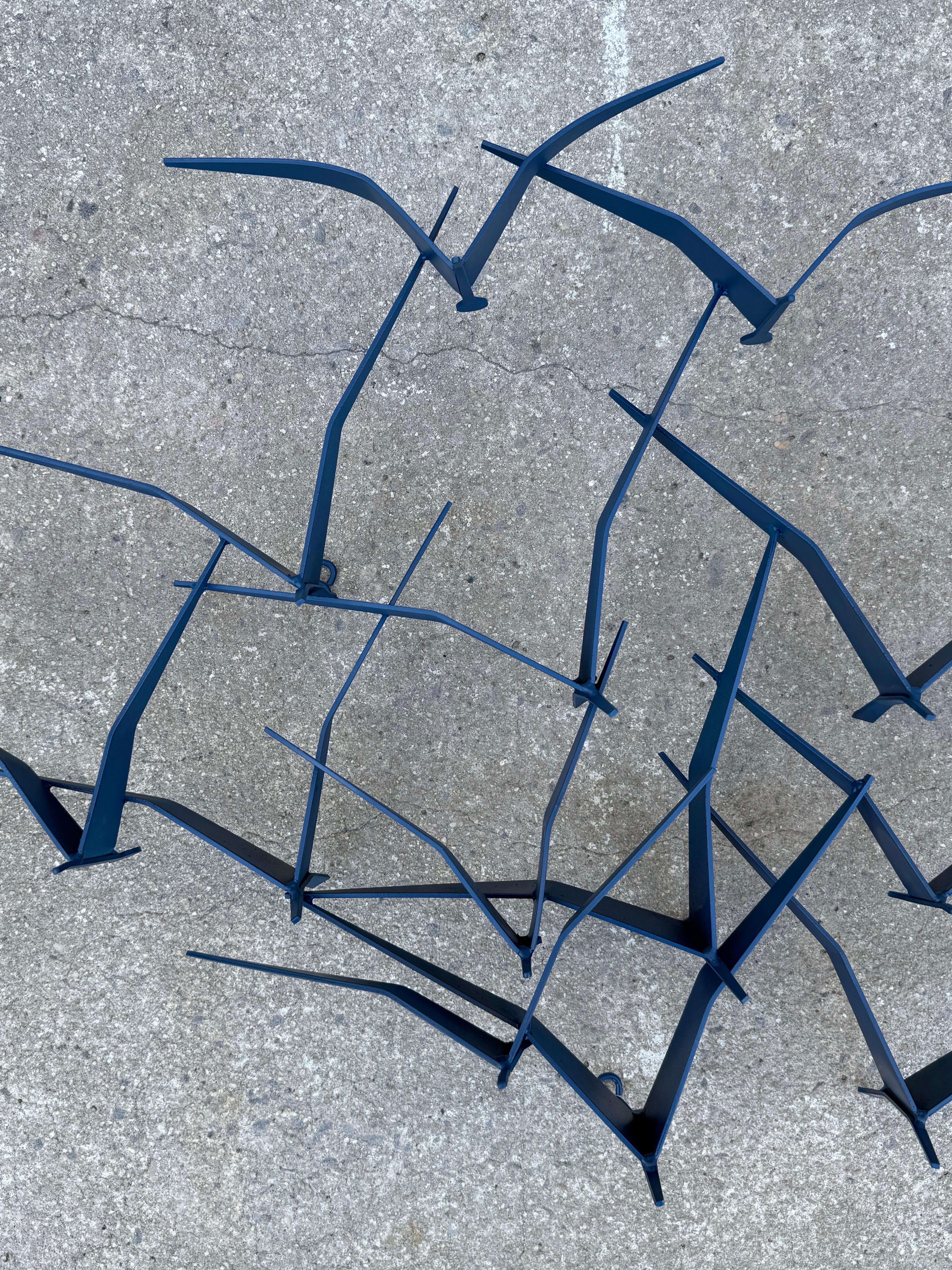 Metal Mid-Century Bird in Flight Wall Sculpture by Curtis Jere