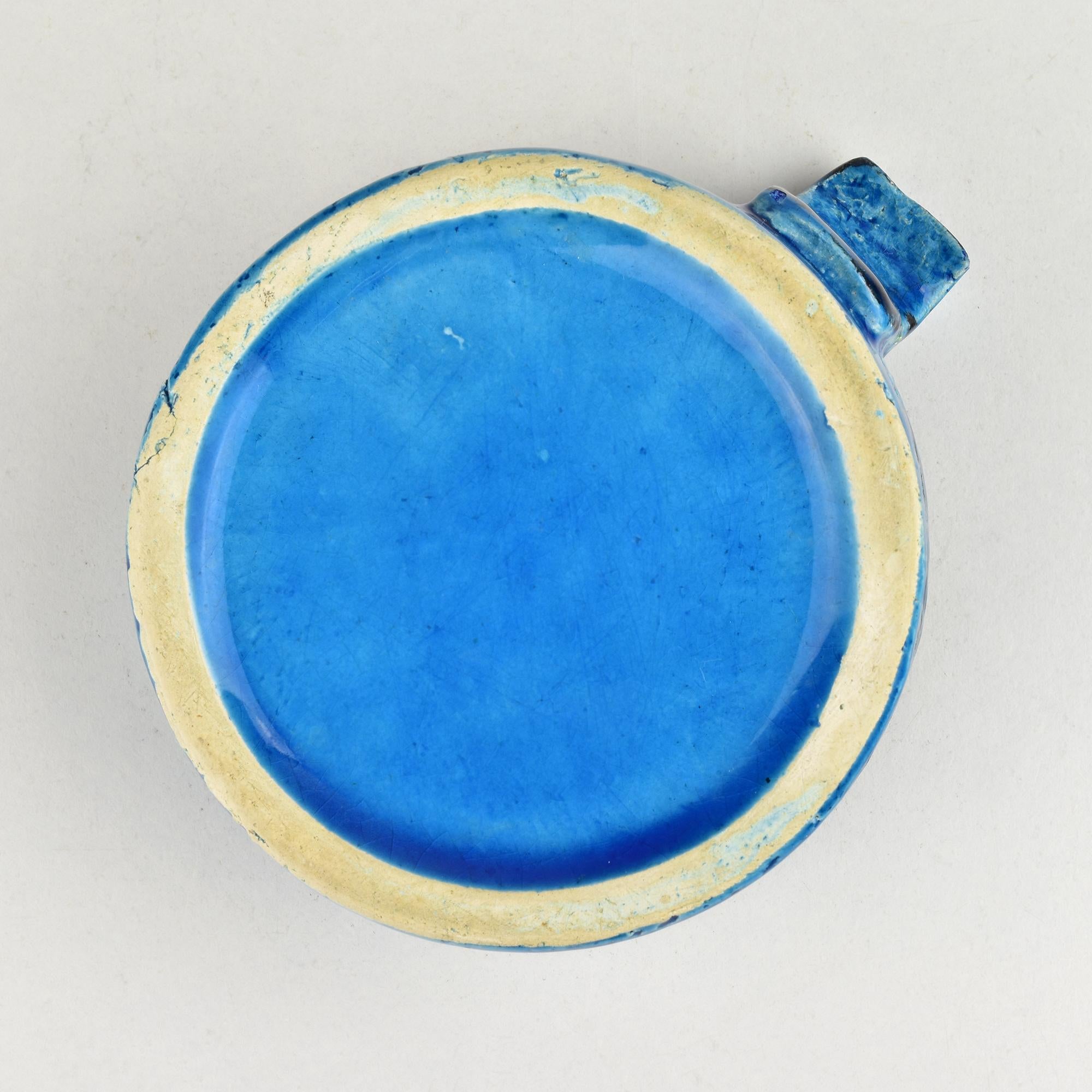 Portavelas de mediados de siglo Bitossi Rimini Blu de Aldo Londi, Italia siglo XX en venta