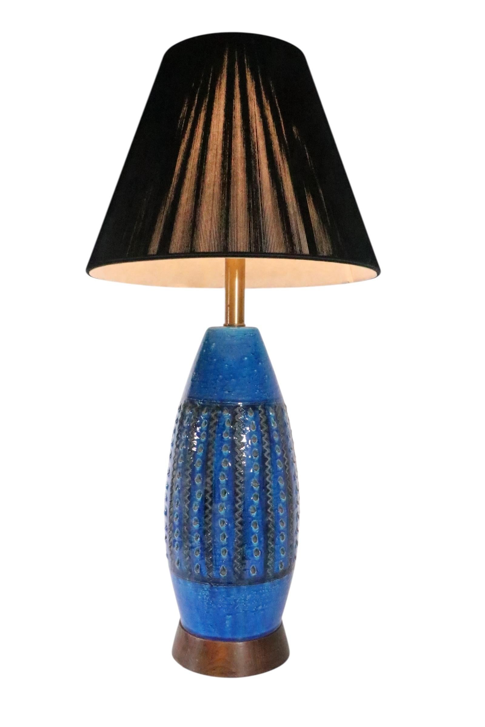 Mid Century Bitossi Rimini Table Lamp after Aldo Londi Made in Itay c. 1960's For Sale 8