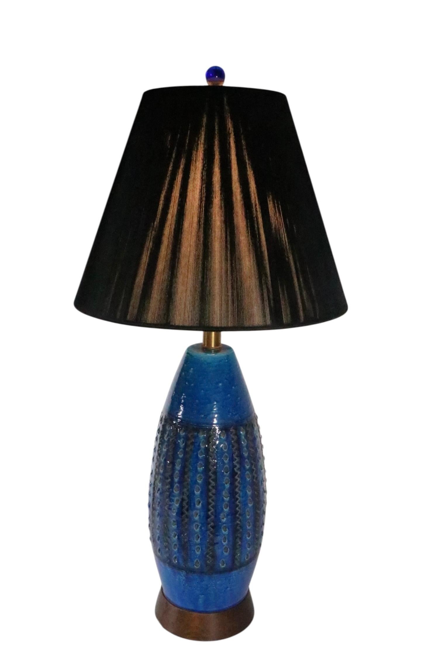 Mid-Century Modern Mid Century Bitossi Rimini Table Lamp after Aldo Londi Made in Itay c. 1960's For Sale