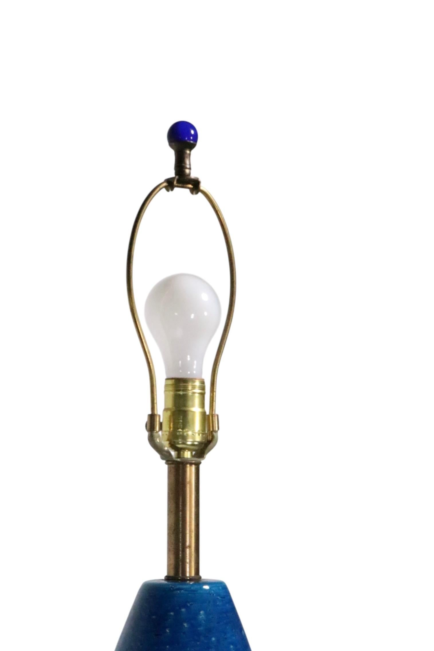 Italian Mid Century Bitossi Rimini Table Lamp after Aldo Londi Made in Itay c. 1960's For Sale