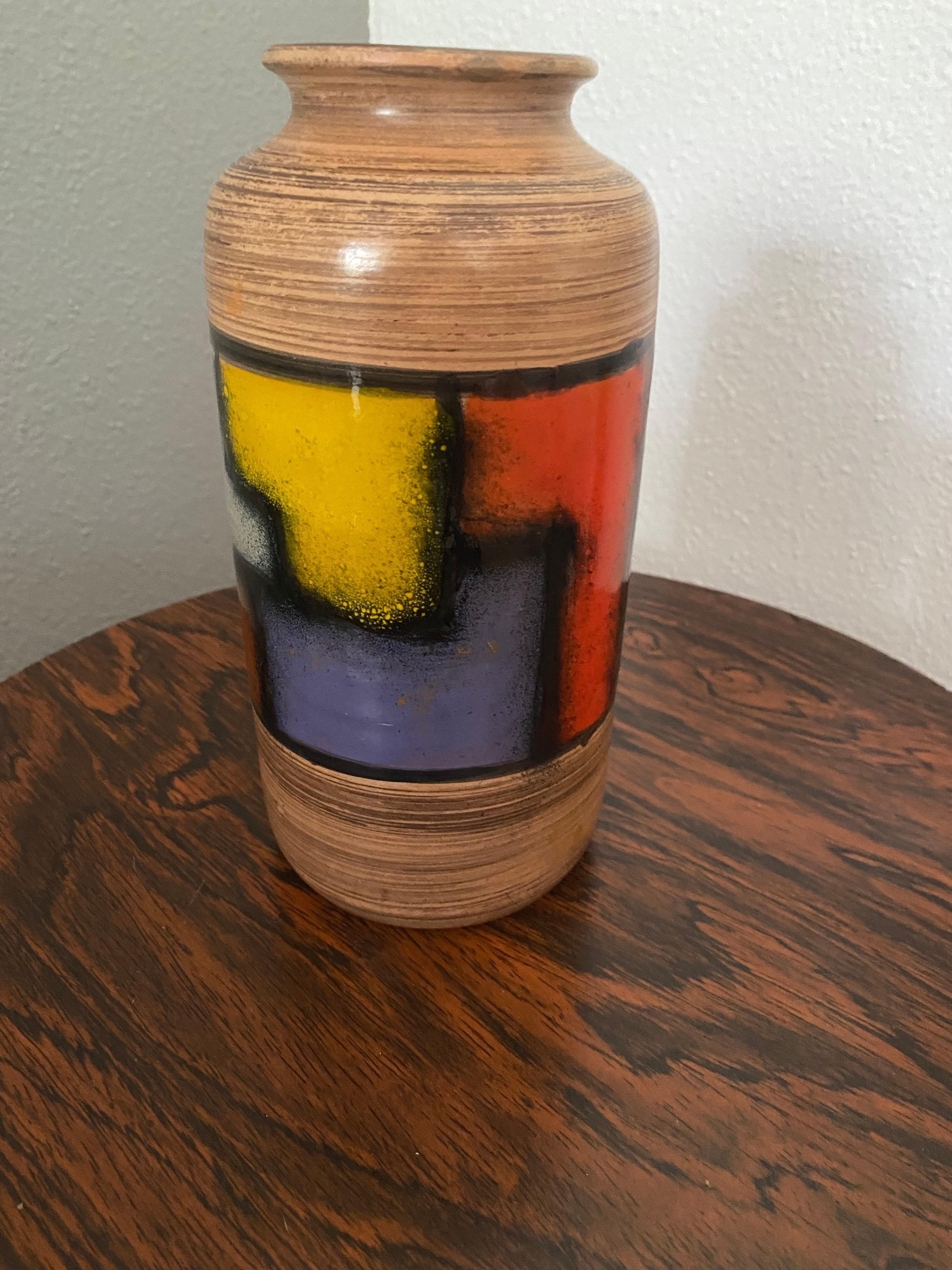 Glazed Midcentury Bitossi Vase by Aldo Londi For Sale