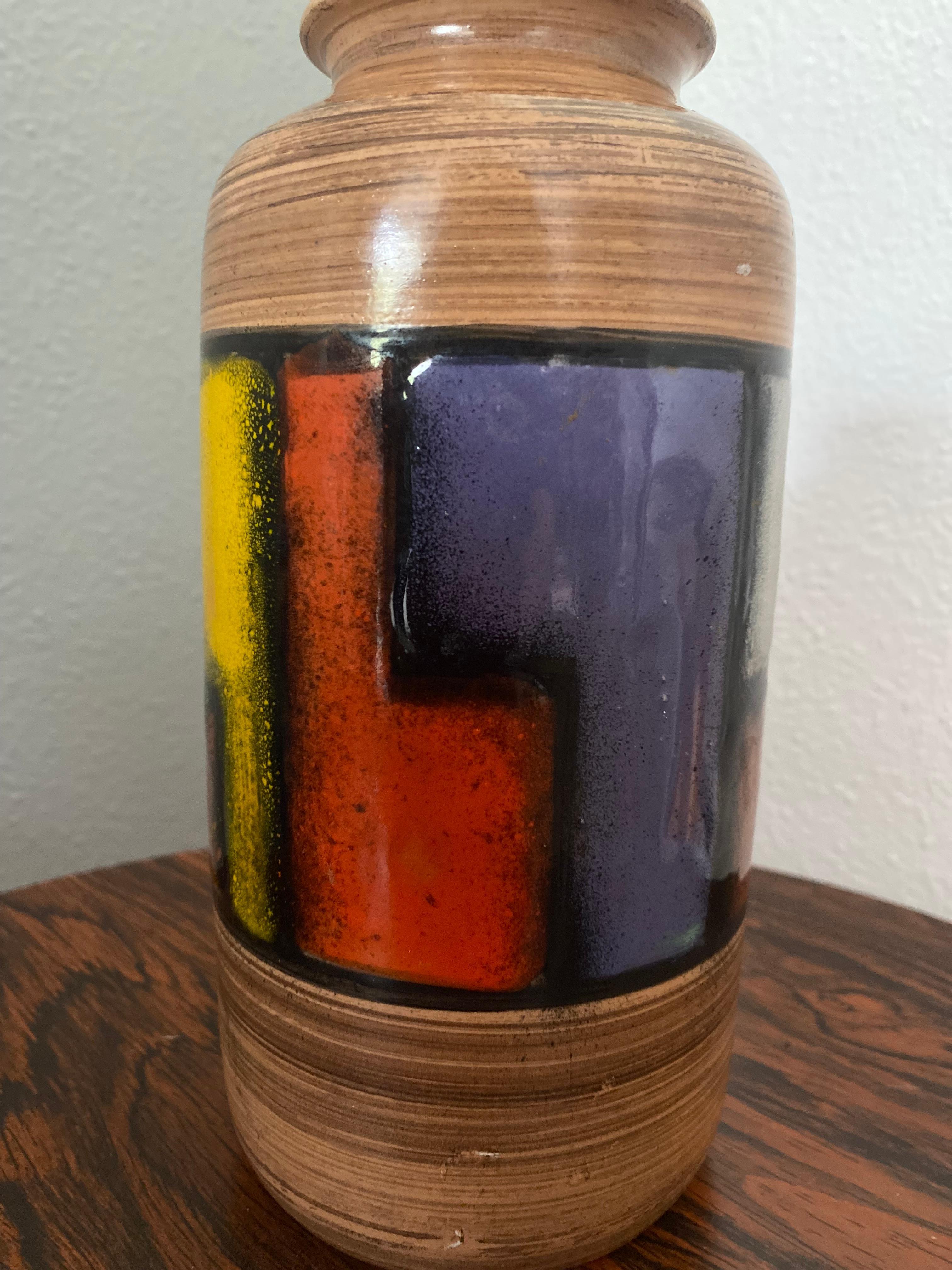 Midcentury Bitossi Vase by Aldo Londi For Sale 1