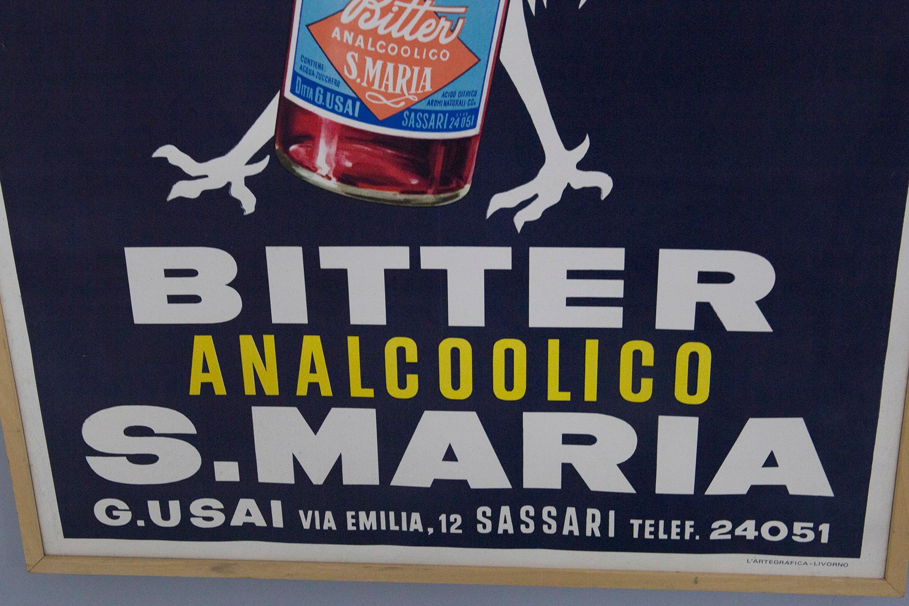 Midcentury Bitter S. Maria Poster In Good Condition In Milano, IT
