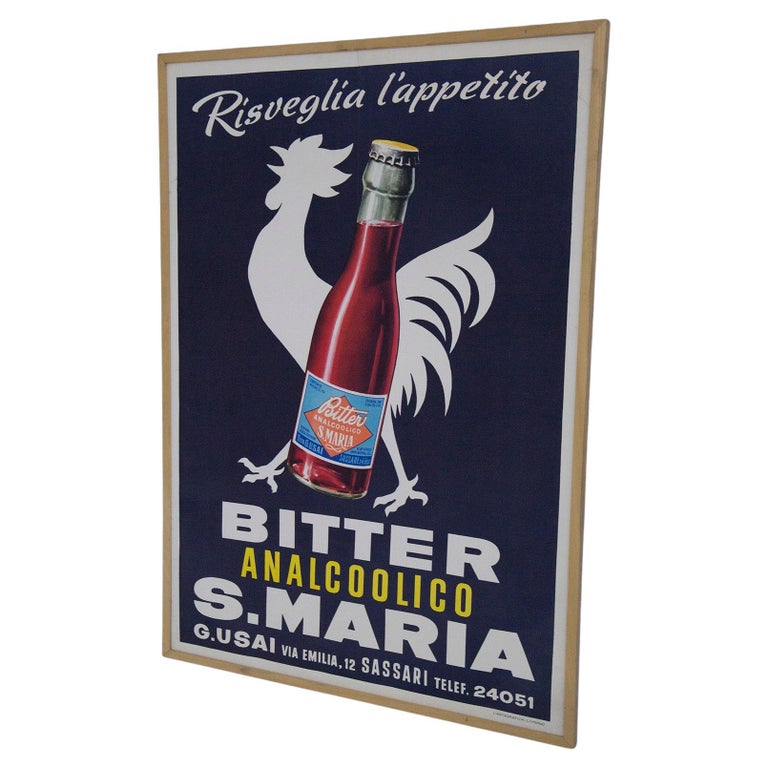 Midcentury Bitter S. Maria Poster For Sale at 1stDibs