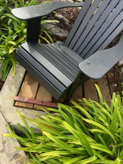 Mid Century Schwarz  Adirondack Strandstühle