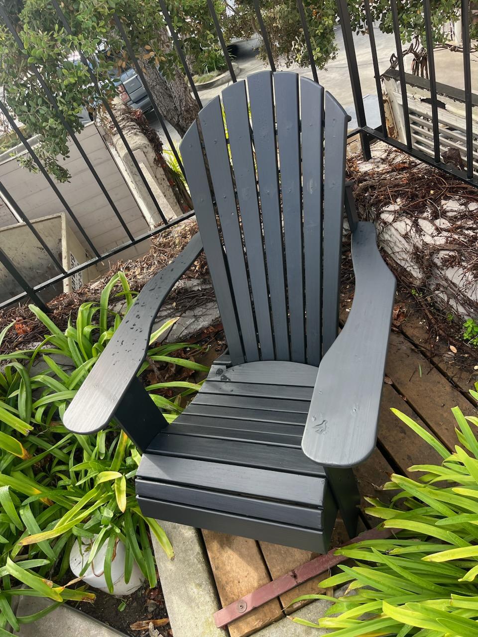 Wood Mid Century Black  Adirondack Beach Chairs For Sale