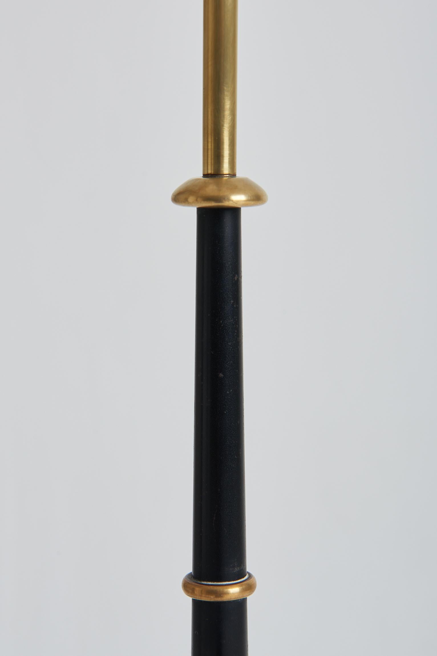 black and brass floor lamp