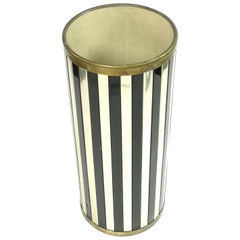 Vintage Mid-Century black and chrome Siva Poggibonsi umbrella stand