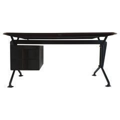 Midcentury Black and Grey 'Arco' Desk by BBPR for Olivetti, Italy, 1960