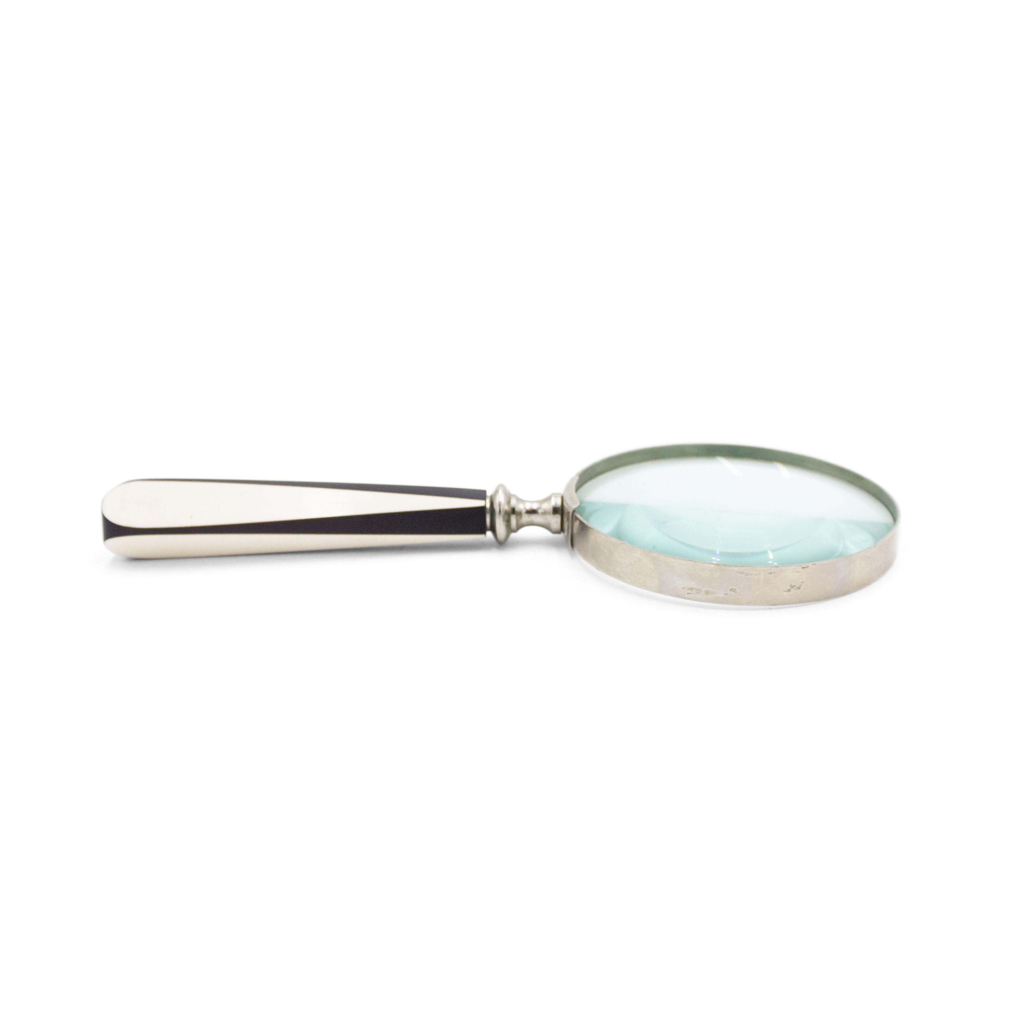 Mid-Century Modern Mid-Century Black and White Magnifying Glass
