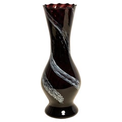 Midcentury Black and White Murano Vase, Europe, 1960s