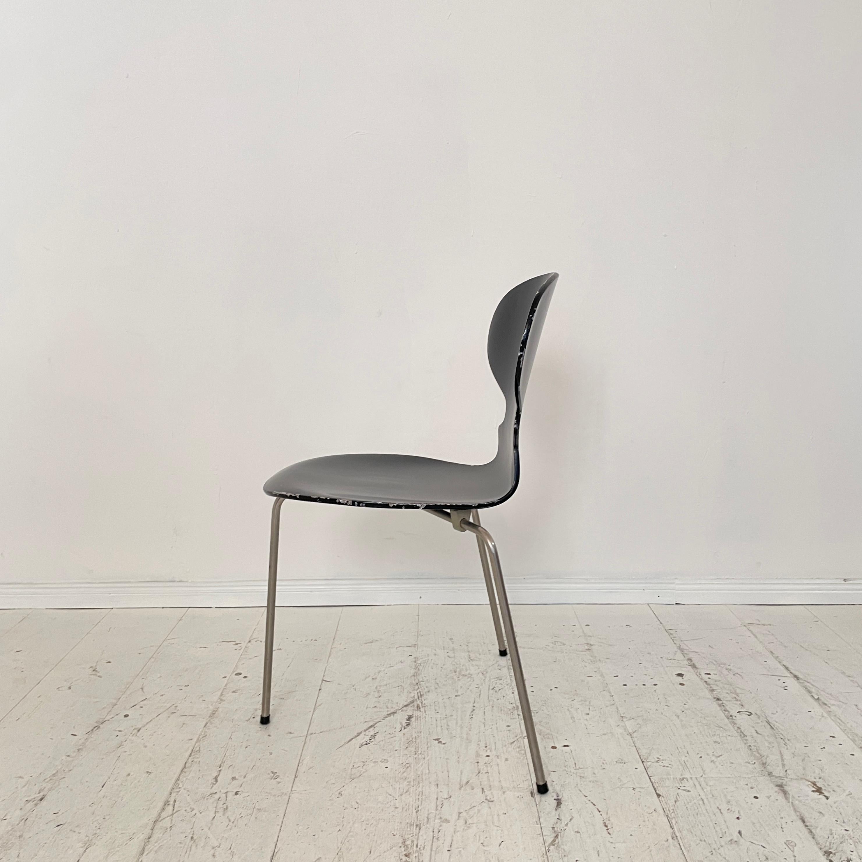Mid-20th Century Mid-Century Black Ant Chair by Arne Jacobsen for Fritz Hansen, around 1957