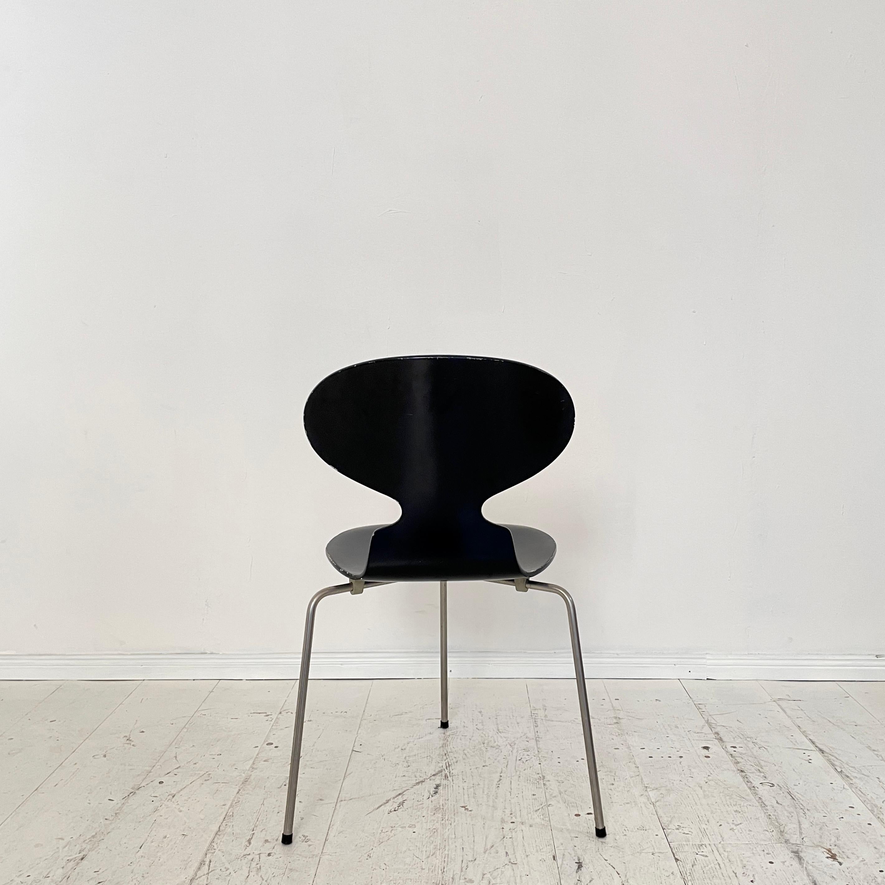 Mid-Century Black Ant Chair by Arne Jacobsen for Fritz Hansen, around 1957 2