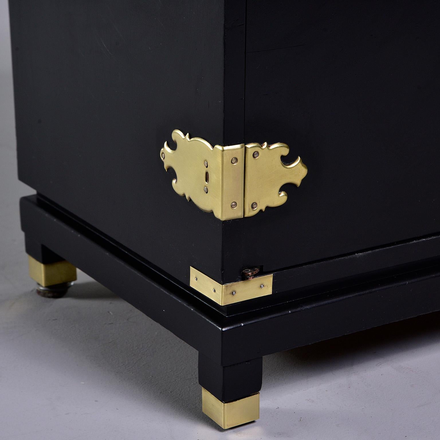 Midcentury Black Asain Style Side Cabinet 1