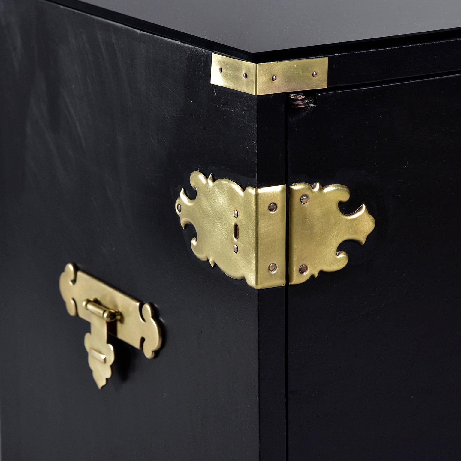 Midcentury Black Asain Style Side Cabinet 2